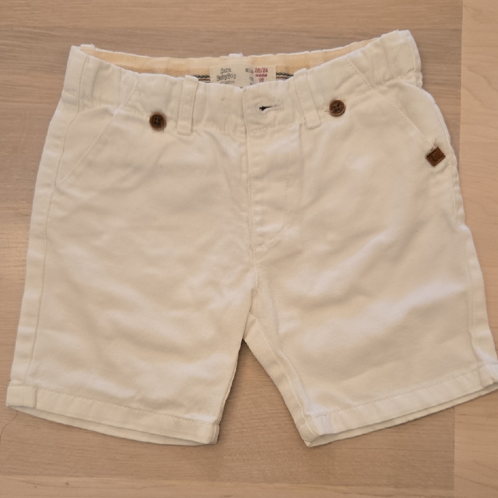 Zara Cream Flat Front Boys Shorts